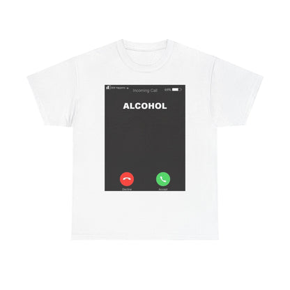 Alkoholi soittaa t-paita